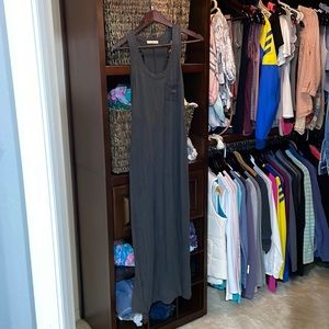 Gray racer back maxi dress